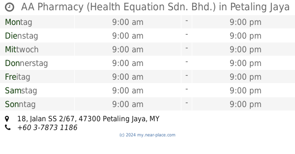 Guardian Offnungszeiten Ground And Mezzanine Floor 19 Jalan Ss 2 64 Ss 2 Petaling Jaya Kontakte