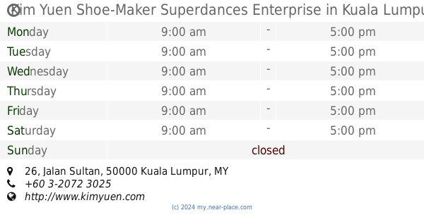 🕗 The Jukebox opening times, No. 50, Jalan Tun Tan Siew Sin, City 