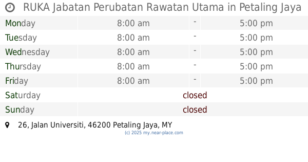 🕗 RUKA Jabatan Perubatan Rawatan Utama Petaling Jaya opening 